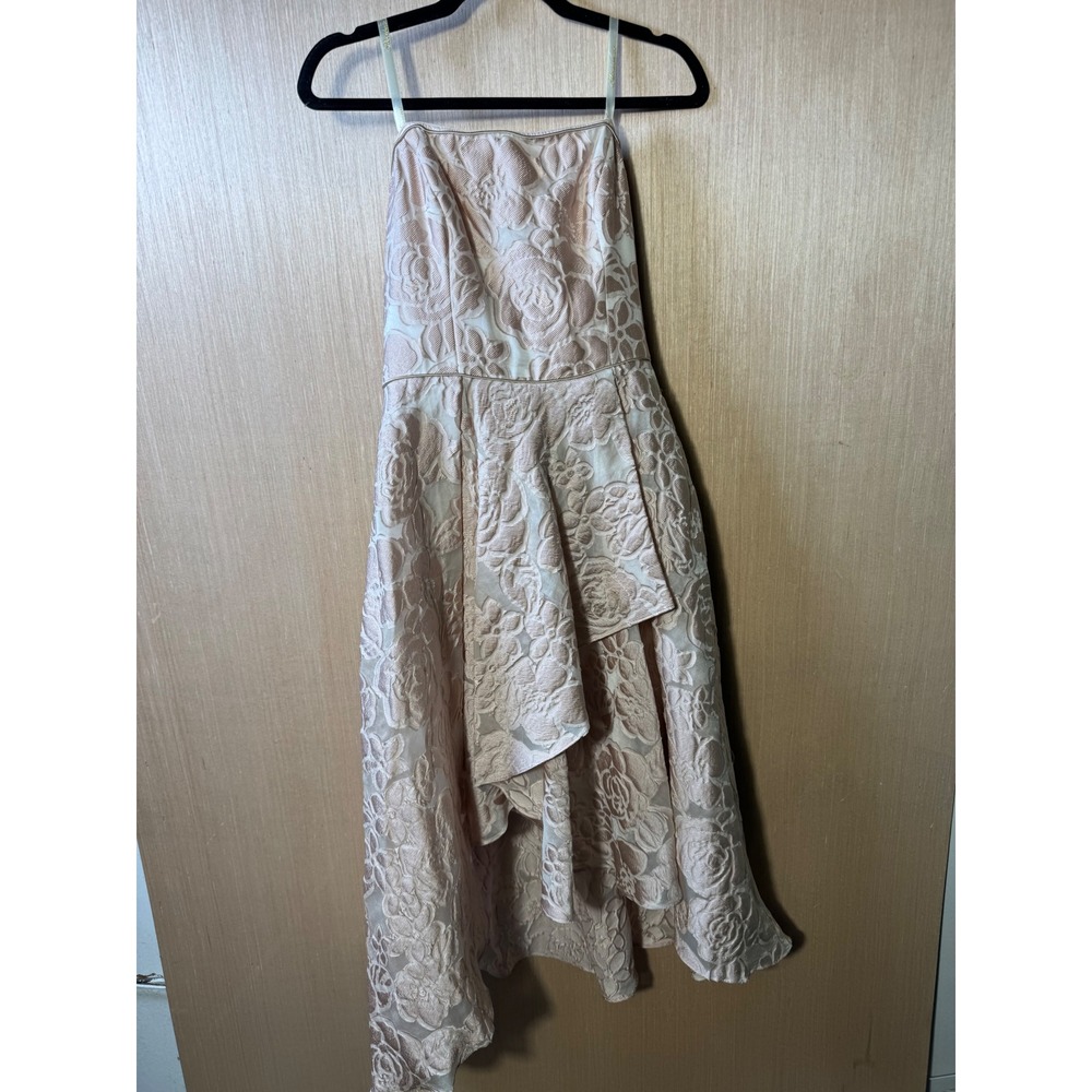 Shoshanna Midnight Blush‎ Pink Floral Strapless Hi-Lo Dress Size 8